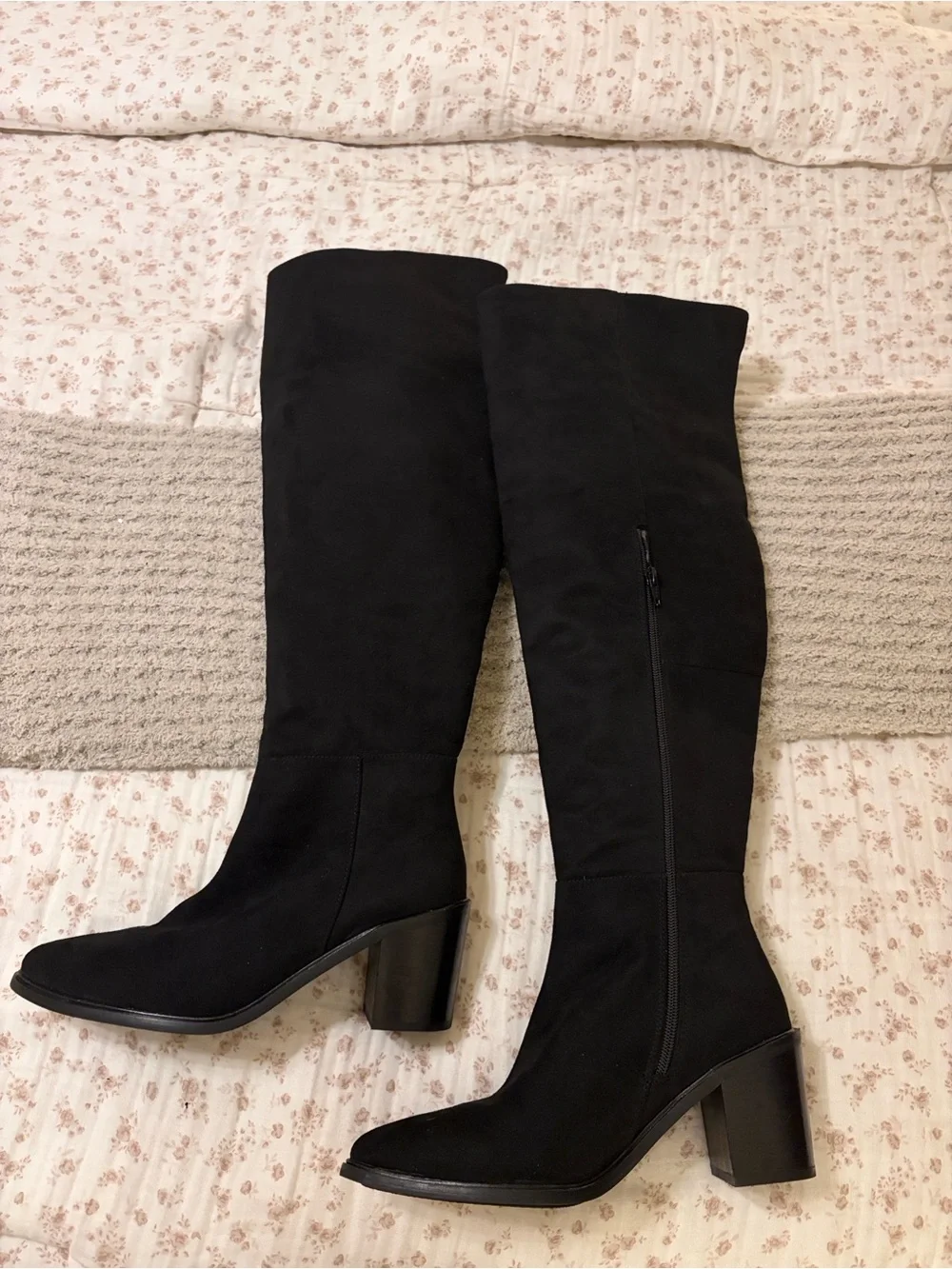 Seychelles Black Over-the-Knee Block Heel Boots